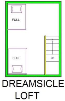A level C layout view of Sand 'N Sea's beachfront house vacation rental loft in Galveston named Dreamsicle 